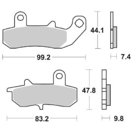 SET PASTIGLIE FRENO SBS 635LS