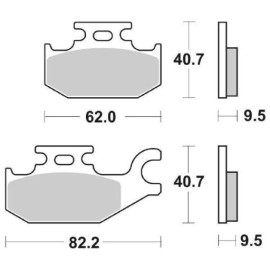 SET PASTIGLIE FRENO SBS 196CT