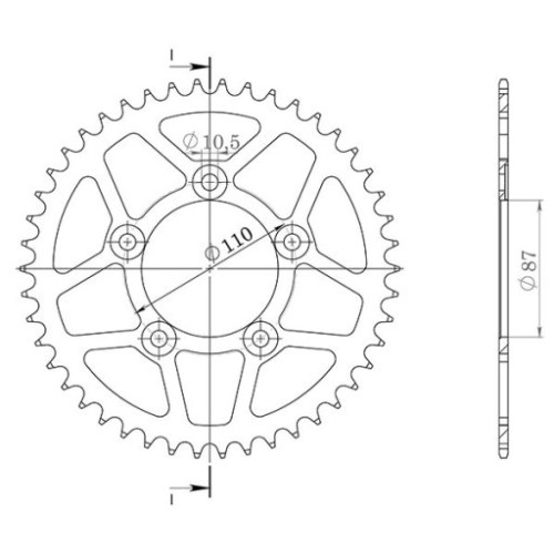 CORONA IN ALLUMINIO P520 - Z46 (DIS.15405)