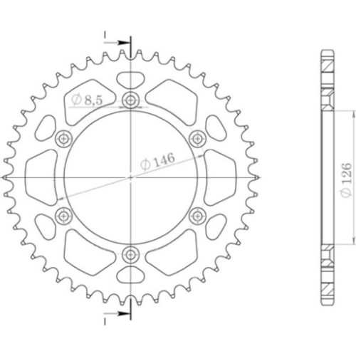 CORONA IN ALLUMINIO P520 - Z48 (DIS.15203)