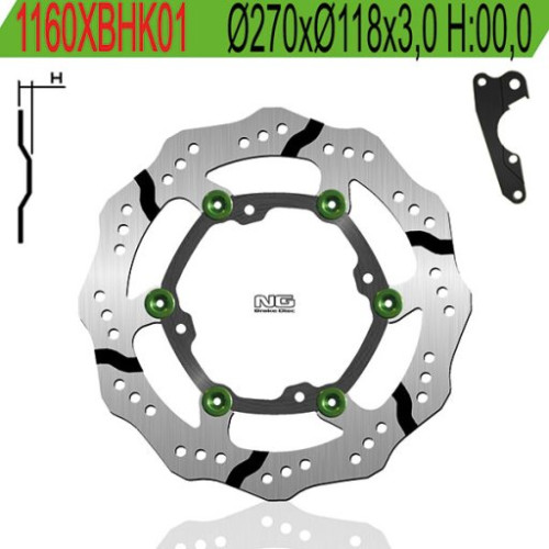 KIT NG XBHK Ø270 CON STAFFA SUZUKI - CODICE NG: 1160XBHK01