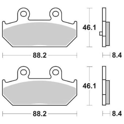 SET PASTIGLIE FRENO SBS 182HF