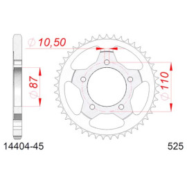 CORONA AFAM IN ACCIAIO P525 - Z45 (DIS.14404)