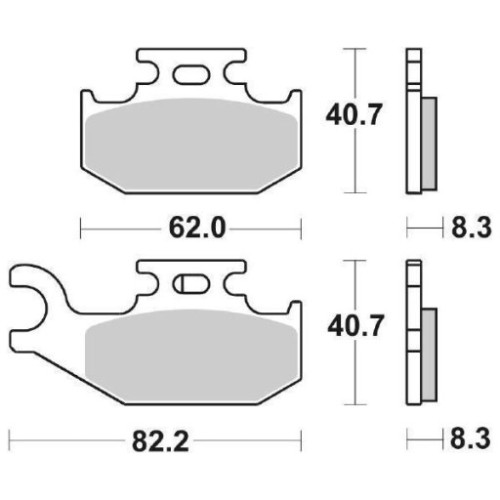 SET PASTIGLIE FRENO SBS 836SI