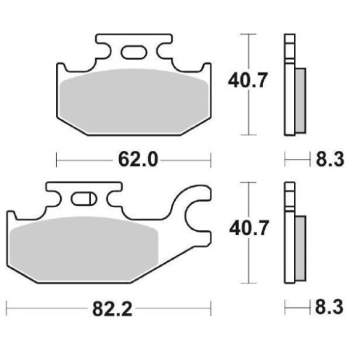 SET PASTIGLIE FRENO SBS 835SI