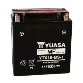 BATTERIA YUASA YTX16-BS-1 12V-14AH (SIGILLATA CON ACIDO A CORREDO)