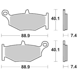 SET PASTIGLIE FRENO SBS 833LS