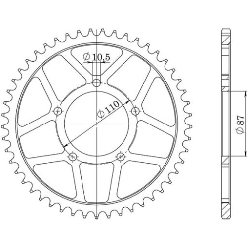 CORONA IN ACCIAIO P525 - Z48 (DIS.14404)