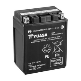 BATTERIA YUASA YTX14AHL-BS 12V-12AH (SIGILLATA CON ACIDO A CORREDO)