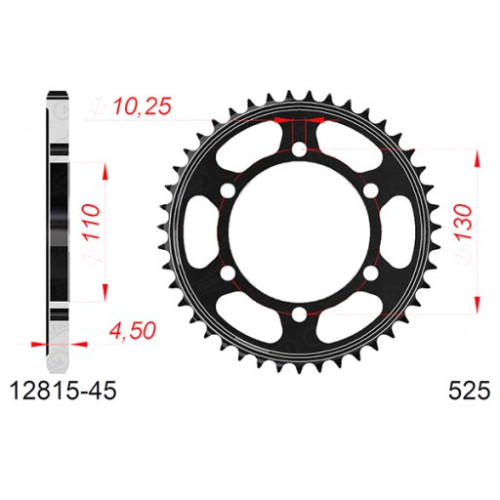 CORONA AFAM IN ACCIAIO P525 - Z45 (DIS.12810)