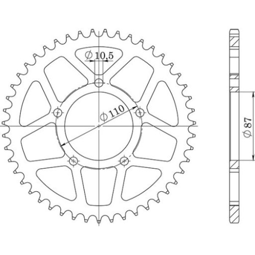 CORONA IN ACCIAIO P530 - Z48 (DIS.14601)