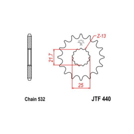 PIGNONE P532 - Z16 (DIS.22800)