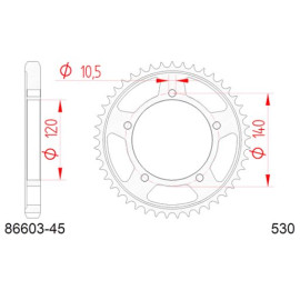 CORONA AFAM IN ACCIAIO P530 - Z45 (DIS.86603)