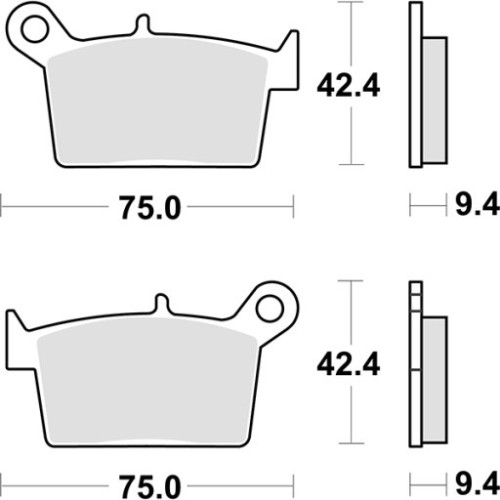SET PASTIGLIE FRENO SBS 998HF