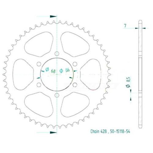 CORONA IN ACCIAIO P428 - Z54 (DIS.00052)