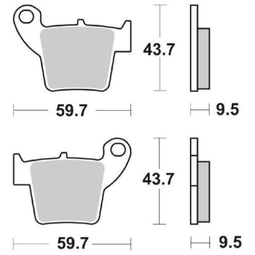 SET PASTIGLIE FRENO SBS 777CS