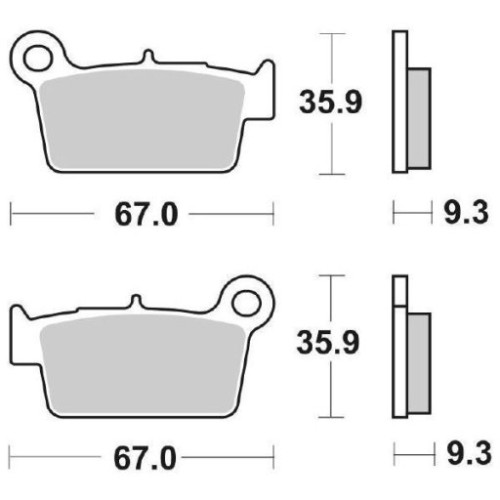 SET PASTIGLIE FRENO SBS 790CS