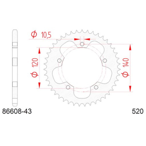 CORONA AFAM IN ACCIAIO P520 - Z43 (DIS.86608)