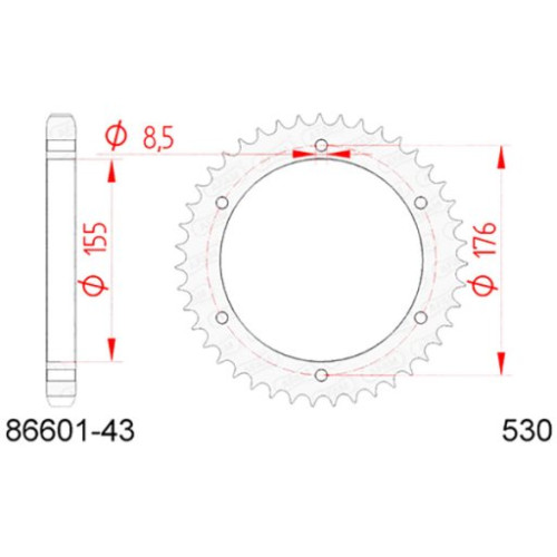 CORONA AFAM IN ACCIAIO P530 - Z43 (DIS.86601)