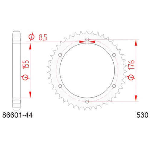 CORONA AFAM IN ACCIAIO P530 - Z44 (DIS.86601)