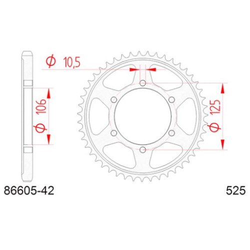 CORONA AFAM IN ACCIAIO P525 - Z42 (DIS.86501)