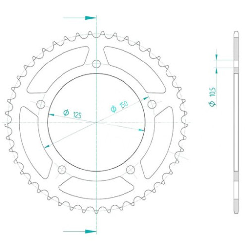 CORONA IN ACCIAIO P525 - Z45 (DIS.182501)