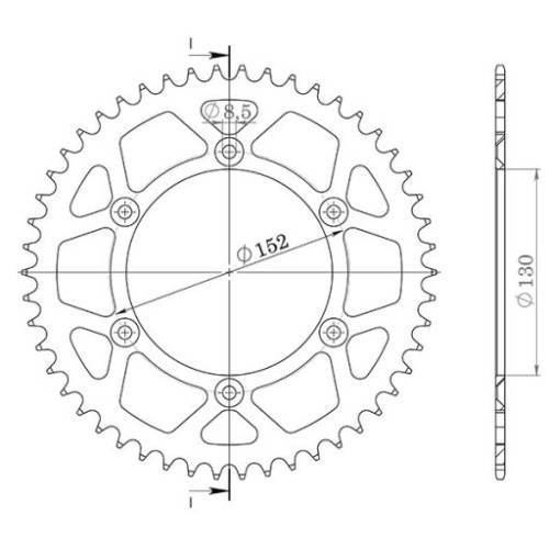 CORONA IN ALLUMINIO P520 - Z46 (DIS.00126)