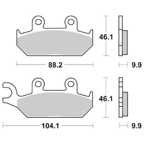 SET PASTIGLIE FRENO SBS 650HF
