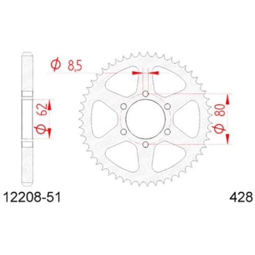CORONA AFAM IN ACCIAIO P428 - Z51 (DIS.12208)