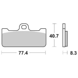 SET PASTIGLIE FRENO SBS 695DS-1