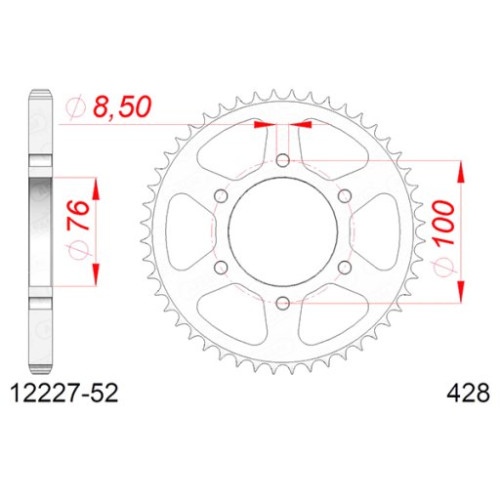 CORONA AFAM IN ACCIAIO P428 - Z52 (DIS.12222)