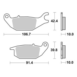 SET PASTIGLIE FRENO SBS 225HF