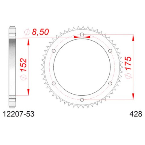 CORONA AFAM IN ACCIAIO P428 - Z53 (DIS.12207)