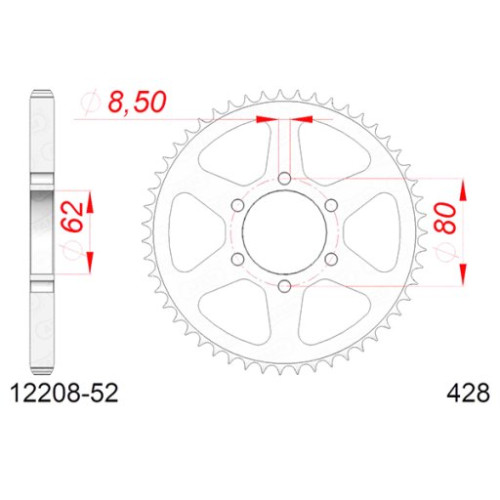CORONA AFAM IN ACCIAIO P428 - Z52 (DIS.12208)