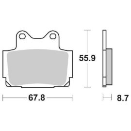 SET PASTIGLIE FRENO SBS 570HS