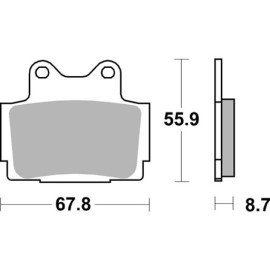 SET PASTIGLIE FRENO SBS 570DCC