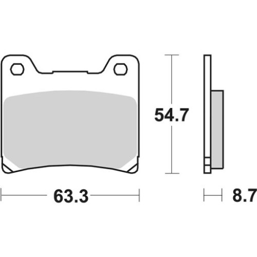 SET PASTIGLIE FRENO SBS 555DCC