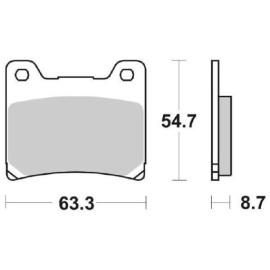 SET PASTIGLIE FRENO SBS 555LS
