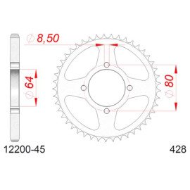 CORONA AFAM IN ACCIAIO P428 - Z45 (DIS.00017)