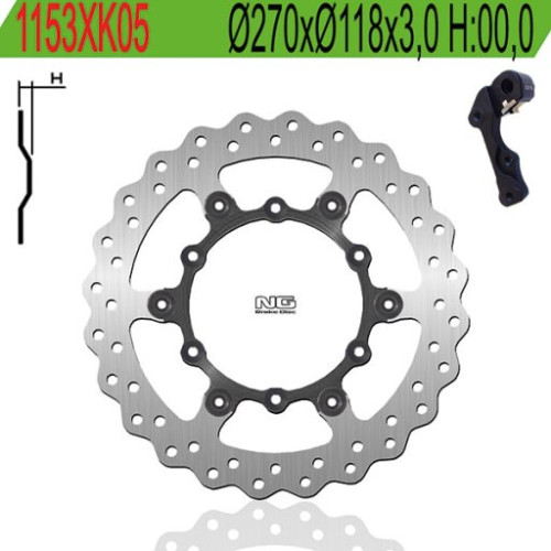 KIT NG XK Ø270 CON STAFFA YAMAHA - CODICE NG: 1153XK05