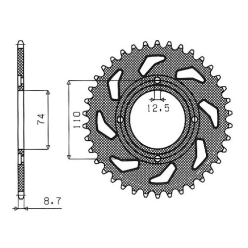 CORONA IN ACCIAIO P530 - Z39 (DIS.12401)