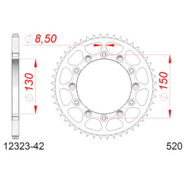 CORONA AFAM IN ACCIAIO P520 - Z42 (DIS.12323)