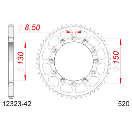 CORONA AFAM IN ACCIAIO P520 - Z42 (DIS.12323)