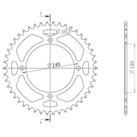 CORONA IN ALLUMINIO P520 - Z42 (DIS.13505)