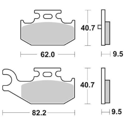 SET PASTIGLIE FRENO SBS 816SI