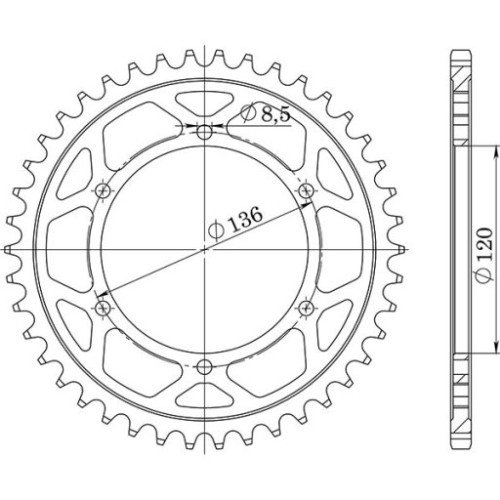 CORONA IN ACCIAIO P530 - Z38 (DIS.12507)