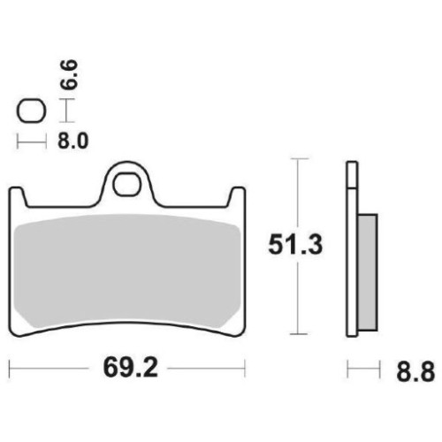SET PASTIGLIE FRENO SBS 198MS