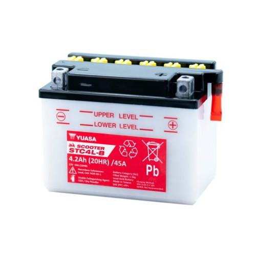 BATTERIA YUASA STC4L-B 12V-4AH (CON ACIDO)