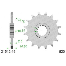 PIGNONE AFAM IN ACCIAIO P520 - Z16 (DIS.21508)