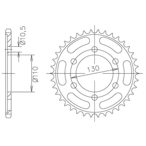 CORONA IN ACCIAIO P532 - Z48 (DIS.00025)